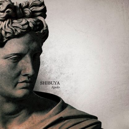 Cover of the Shibuya "Apolo" LP showing a grayscale sculpture of a classical figure, with the text "SHIBUYA" and "Apolo" printed beside it on a textured background.