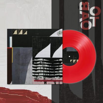 Mockup of the Chivàla "Boato" LP showing the Cover and a red vinyl.